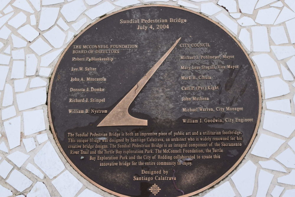 Sundial Bridge Plaque