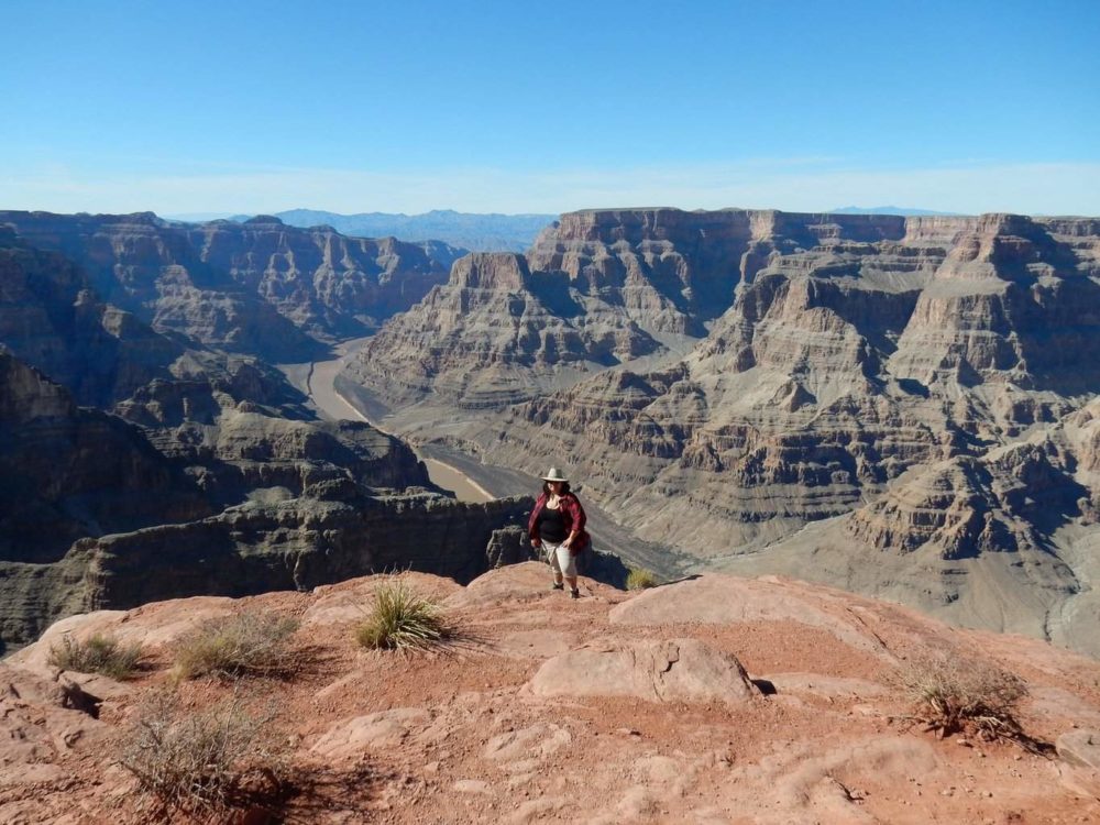 Here Trail is about 2 feet from a 3,000-foot cliff, and happy as a clam.