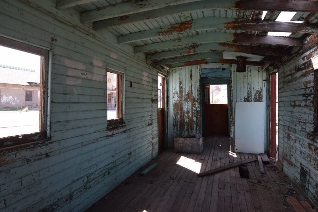 Caboose formerly used as a gas station