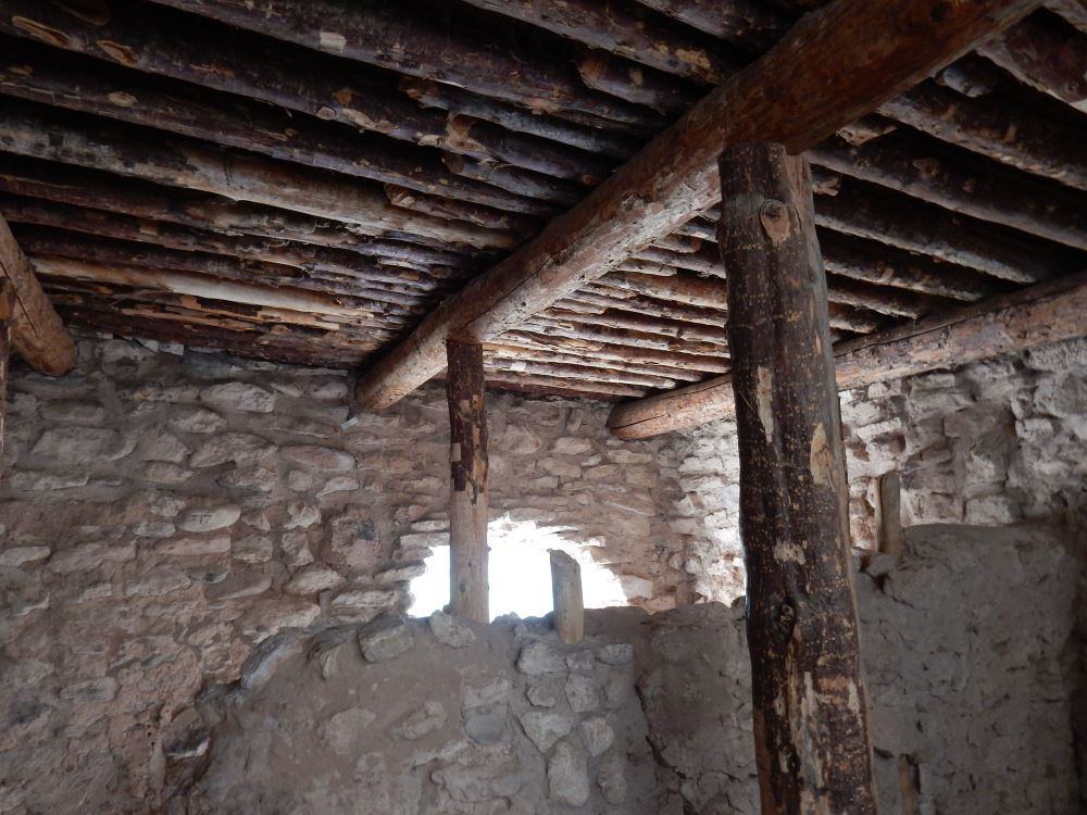 This is what the roofs looked like. Often they took the beams when they left as they were a rare commodity.