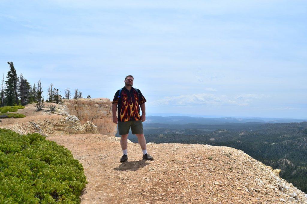 Hitch braving the edge at Bristlecone 