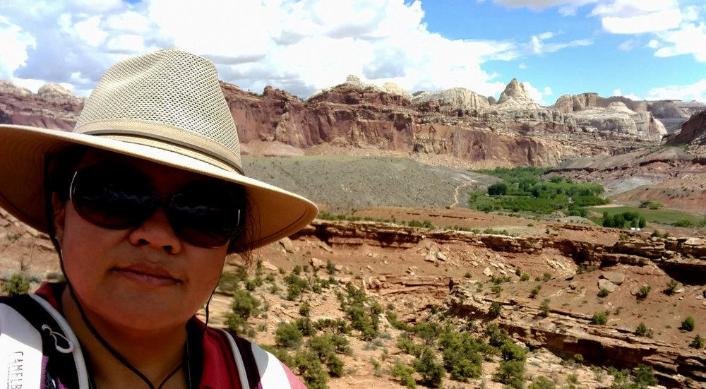 Obligatory Selfie on the Fremont River Trail Overlook