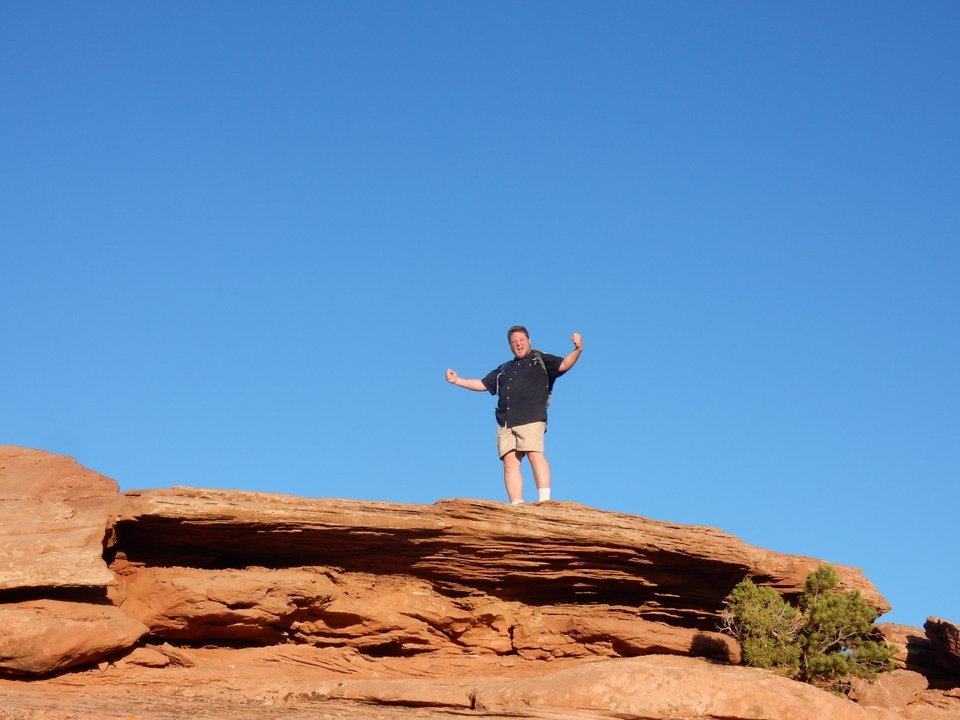 Hitch enjoying himself on a rock