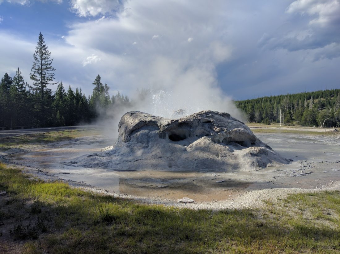 Grotto Geyser Bubbling Over
