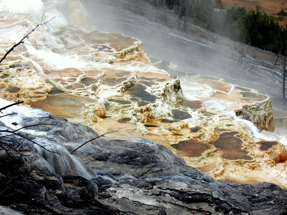 Travertine terraces