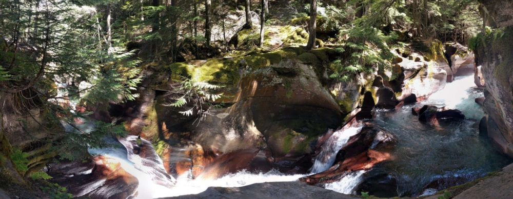 Avalanche Gorge - Sedimentary rock cut and shaped by rushing waters