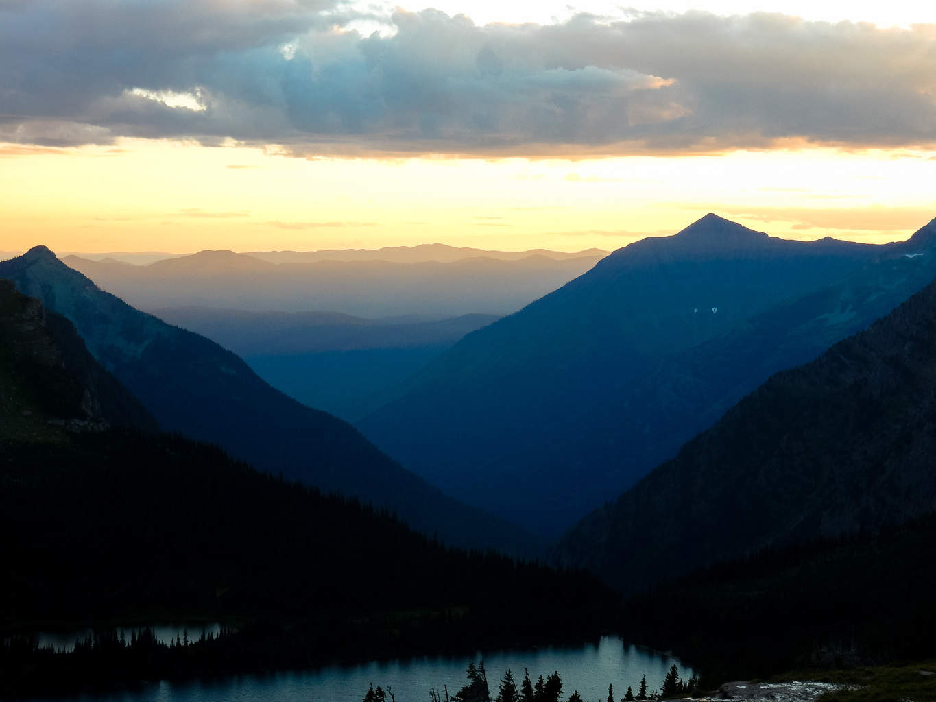 Hidden lake at Dusk