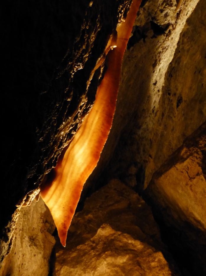 Jewel Cave a long Drapery Formation