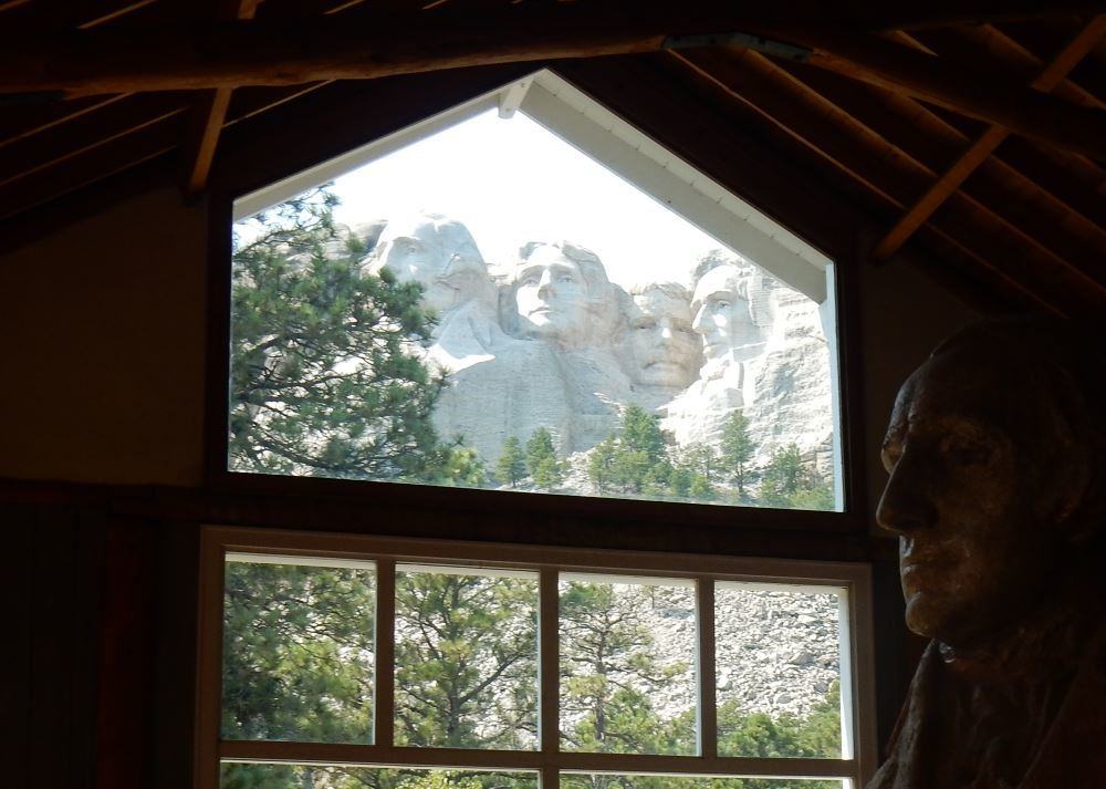 From the artist's studio you can view the mountain alongside the large plaster model it was designed from.