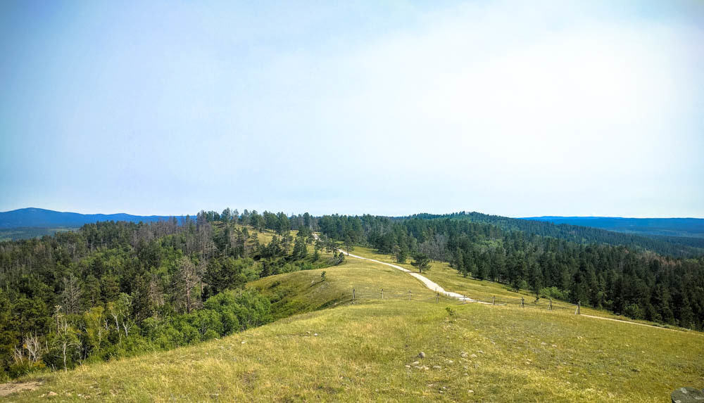 Looking back at the access road