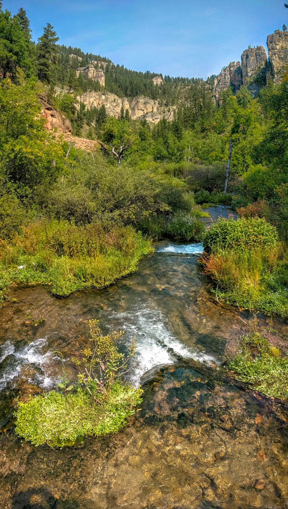 Looking back at Little Spearfish Canyon