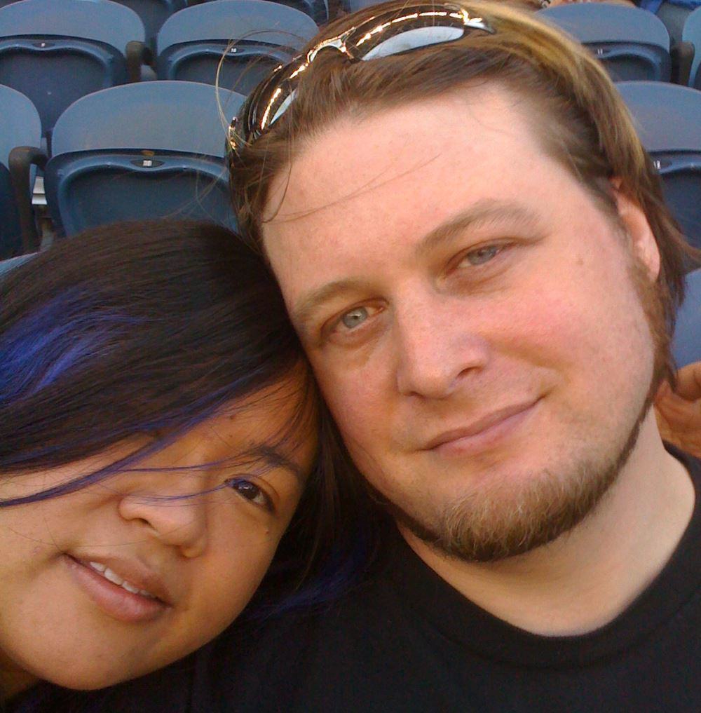 In love at the Safe-co Field stadium in Seattle.