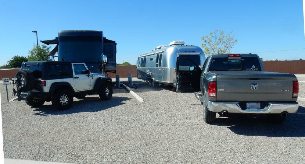 Our Airstream along with a neighbor at Town and Country RV.