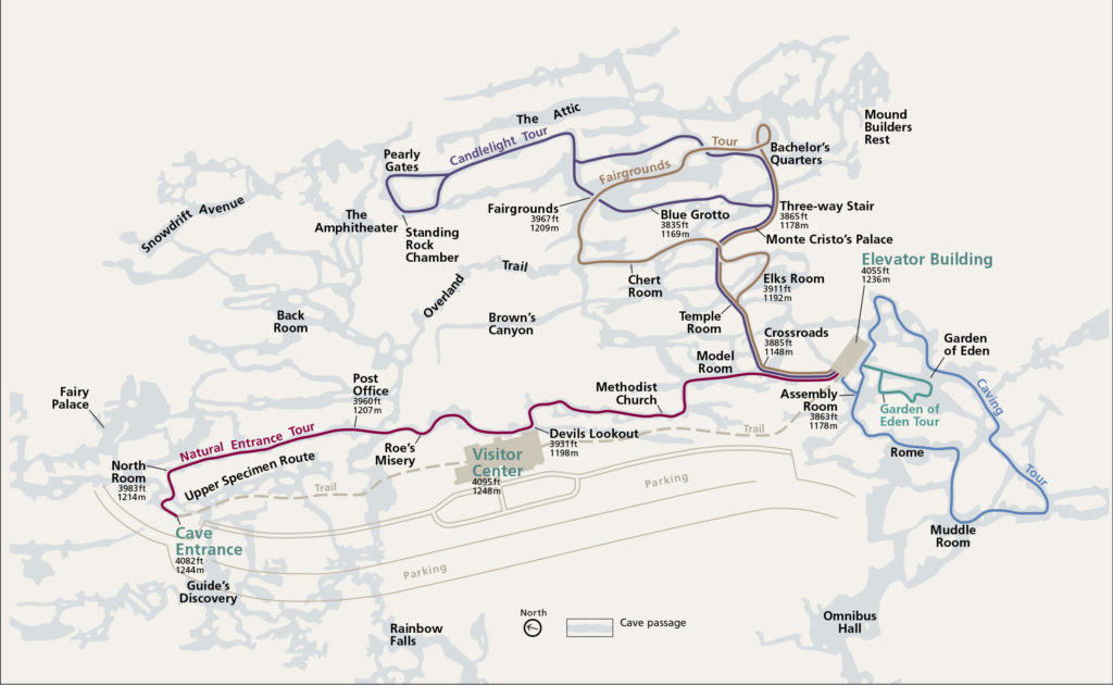 Wind Caves Tour Map