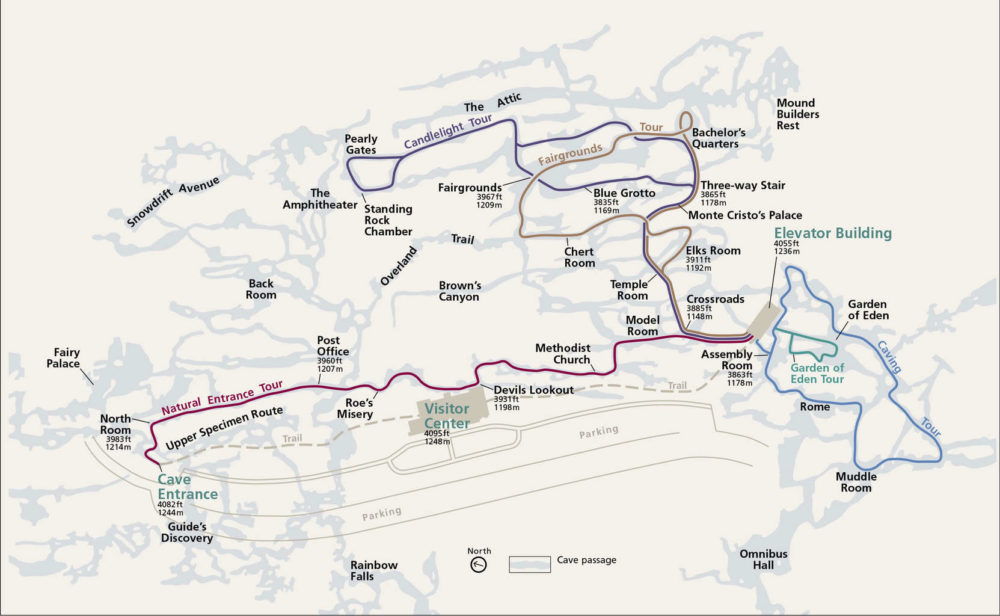 Wind Caves Tour Map