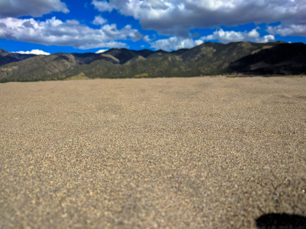 This sand comes from the dry lake beds found in the San Luis Valley