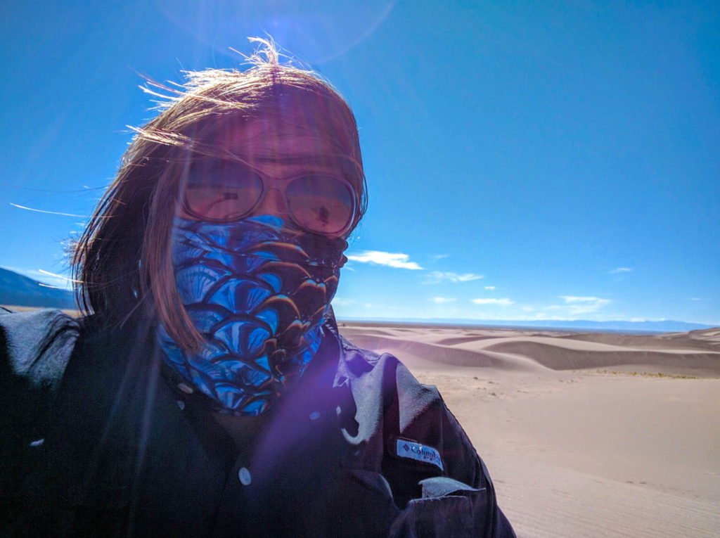 Sometimes you need a mask to prevent sand in in your mouth