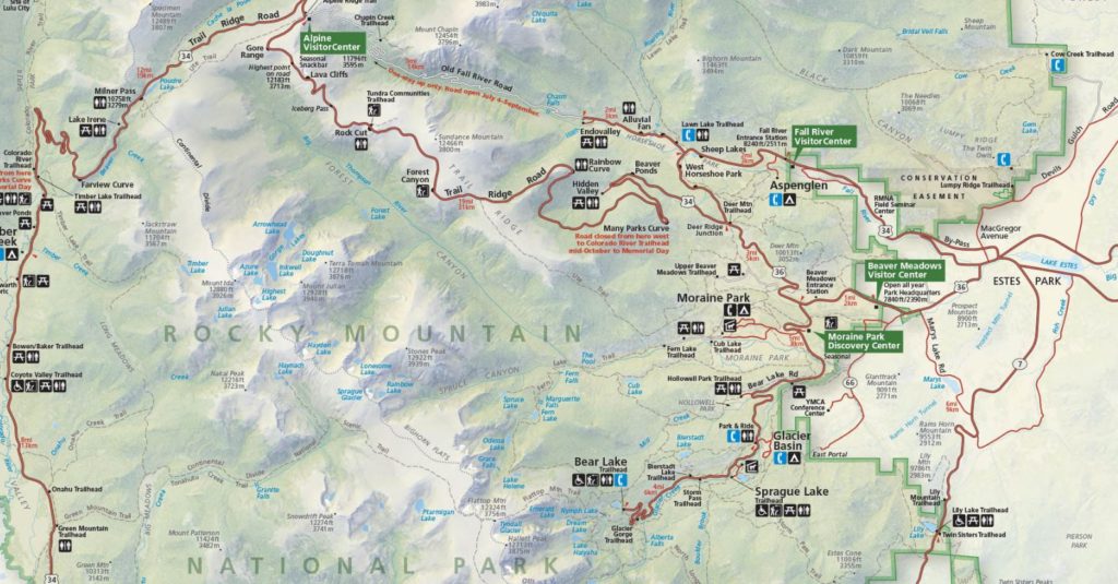 Rocky Mountain Map - a good map will help save time