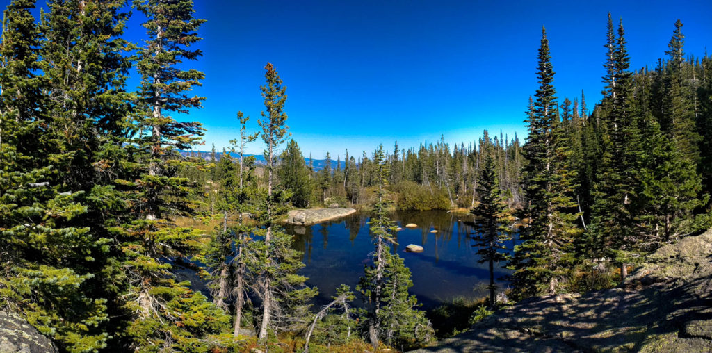 Our rest stop pond near Glacier Gorge Trail