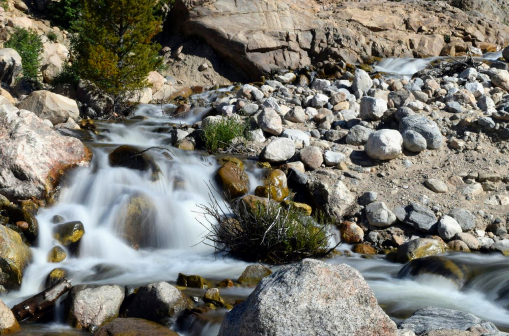 Stream within the alluvial fan
