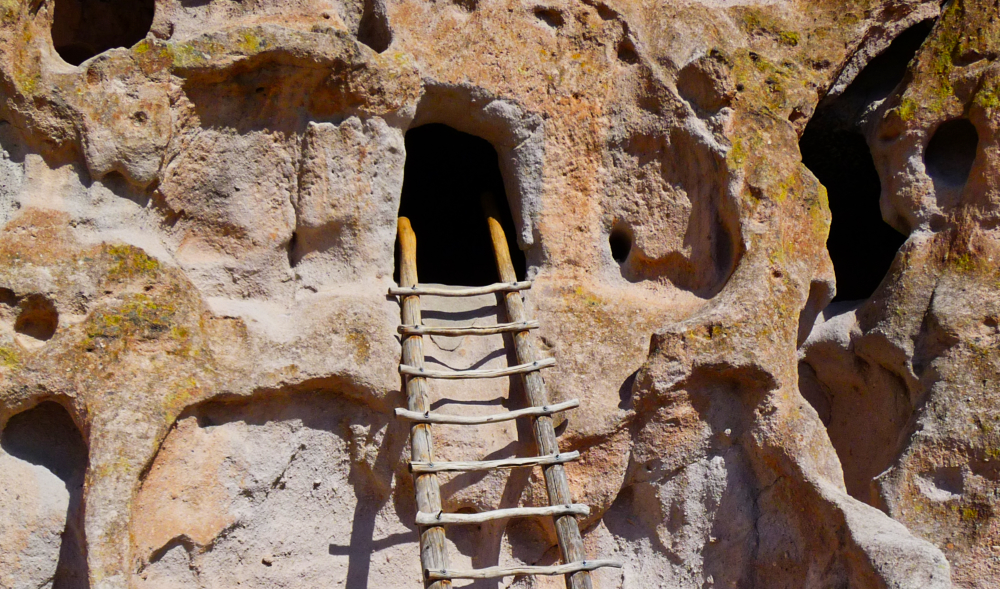 Ladder up to a Cliff House