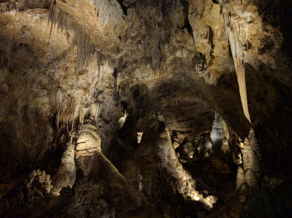 Just within the Big Room in Carlsbad Caverns