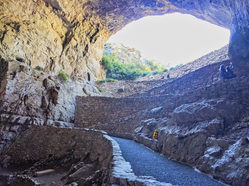 Looking out of the Cave Entrance of Carlsbad Caverns