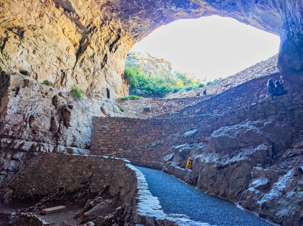 Looking out of the Cave Entrance of Carlsbad Caverns