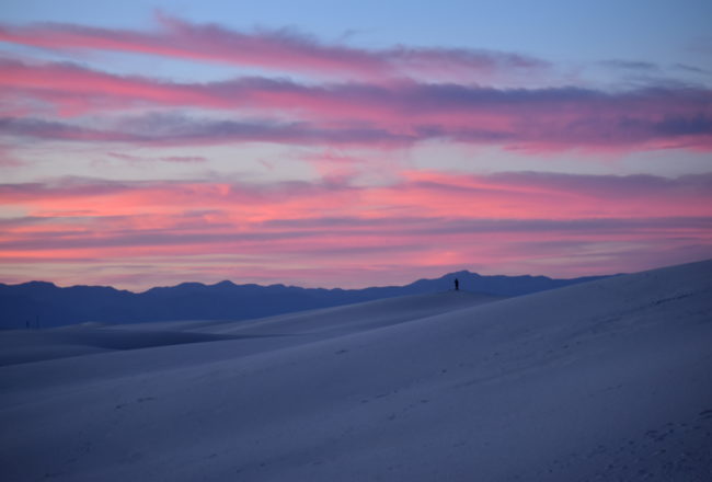 Pink and Purple Sunset at White Sands