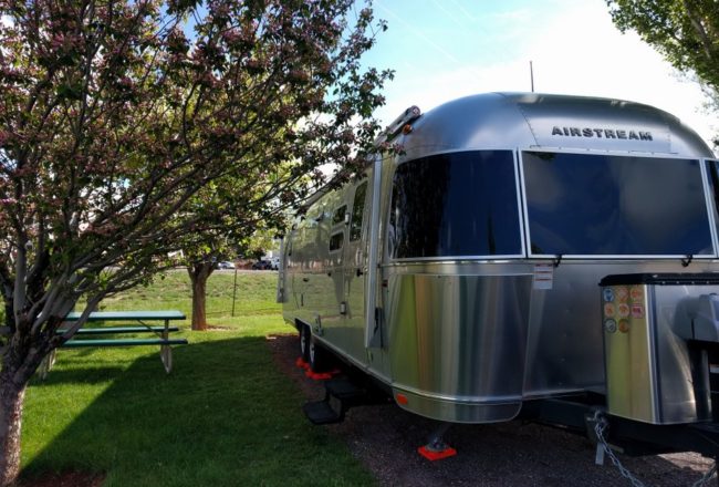 Airstream near Capitol Reef National Park