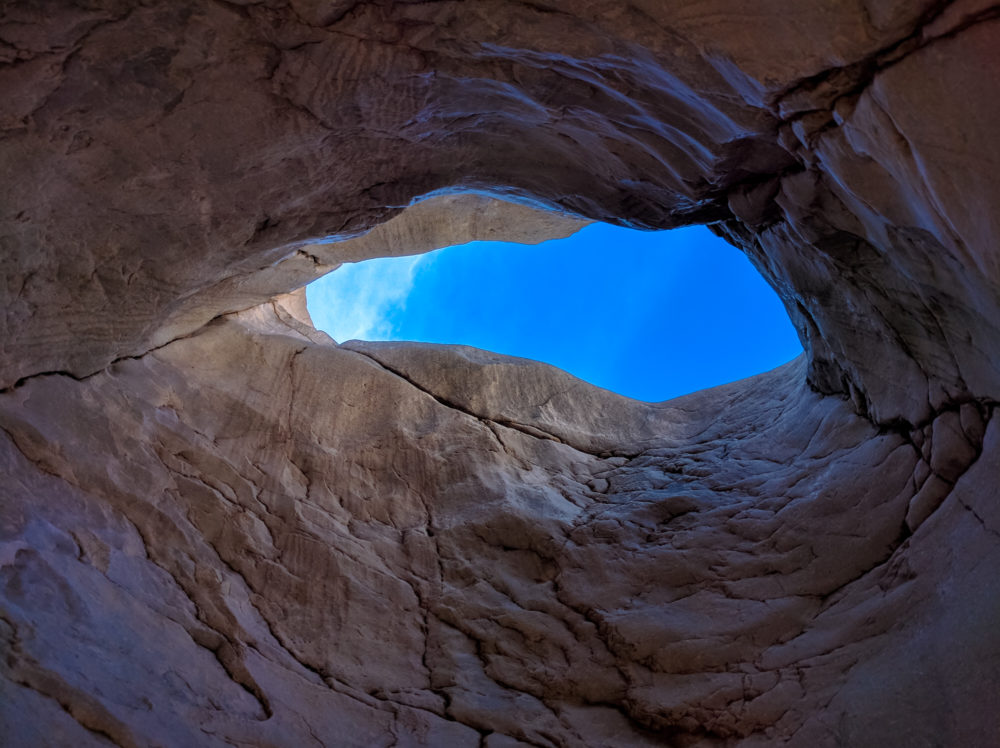 A window along Ernst Tinaja Trail