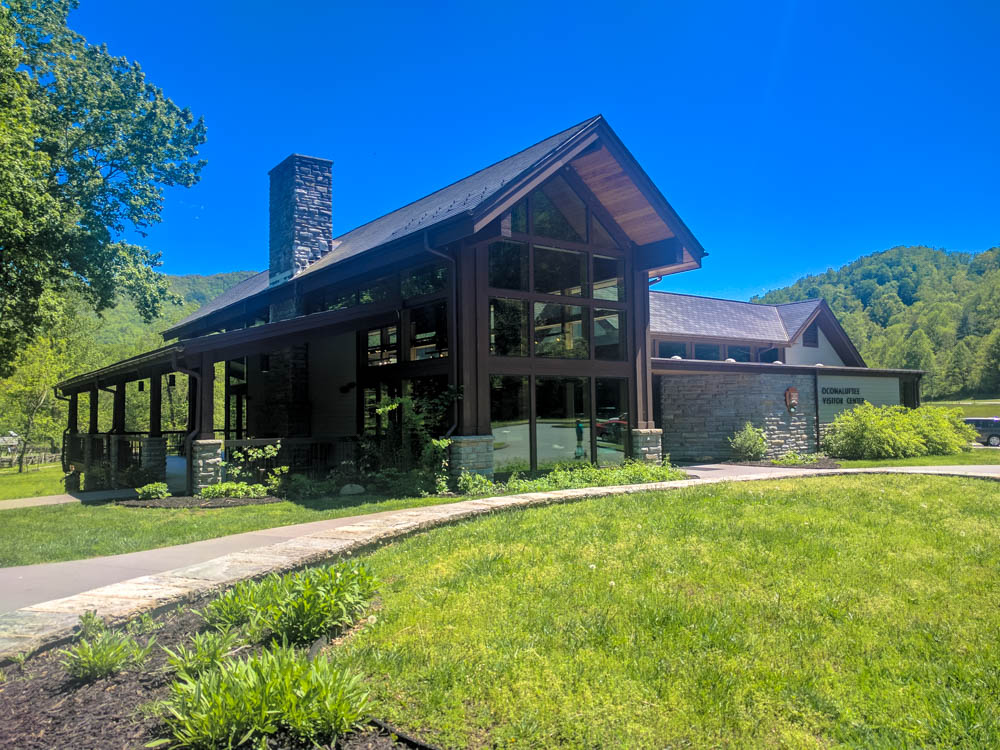 The new-ish and eco-friendly Oconaluftee Visitor Center