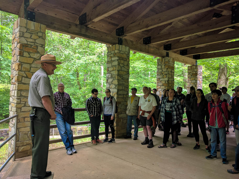 Our ranger gives us some info before going into the cave