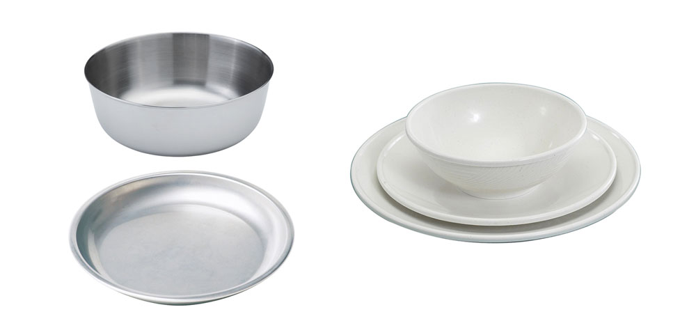 Metal and Plastic Plates and Bowls