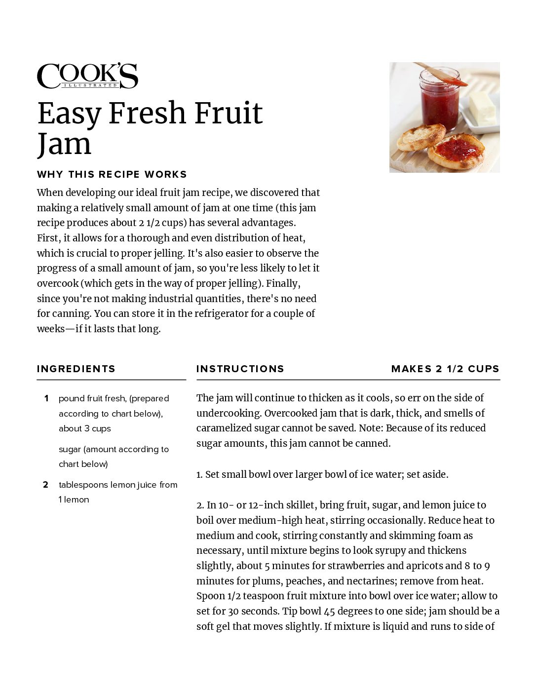 Easy Fresh Fruit Jam