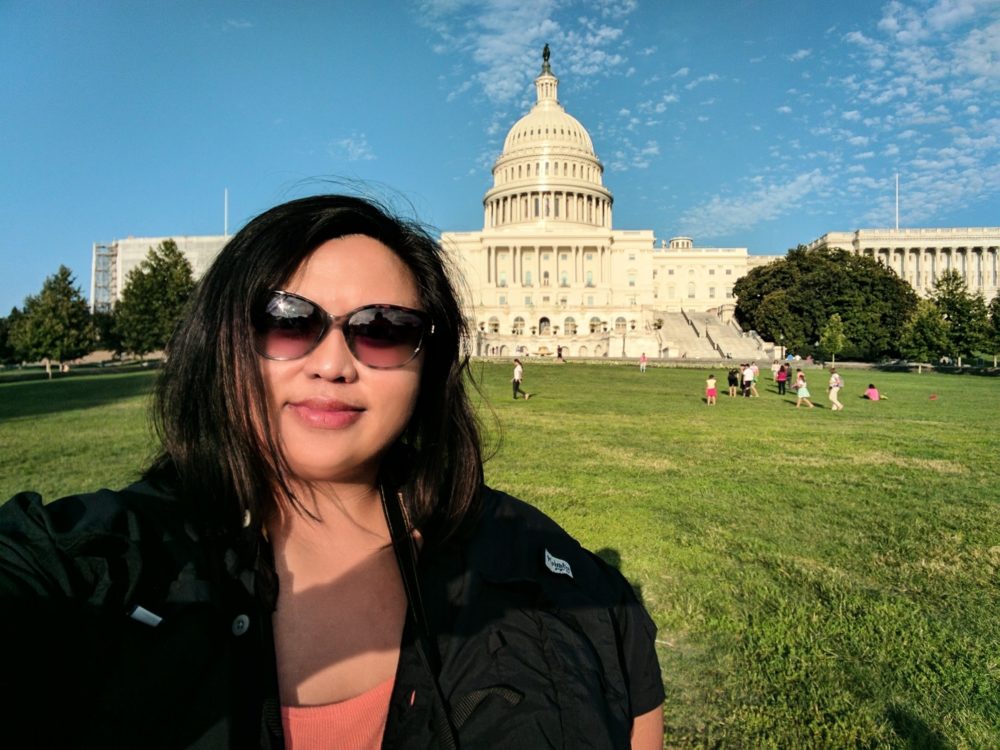 In front of the US Capitol